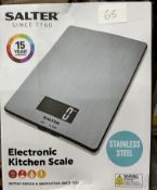 Salter Kitchen Scales. Est £30 - Grade U