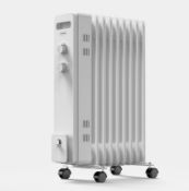 9 Fin Oil Filled Radiator 2000W - White. Est £50 - Grade U
