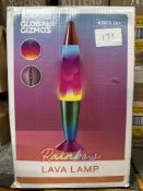Global Gizmos Rainbow Lava Lamp. Est £30 - Grade U