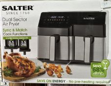 Salter Dual Air Fryer Oven. Est £70 - Grade U