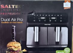 Salter Dual Air Fryer Oven. Est £70 - Grade U