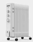 11 Fin Oil Filled Radiator With Timer 2500W - White. Est £50 - Grade U