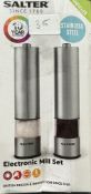 Salter Electronic Mill Set. Est £20 - Grade U