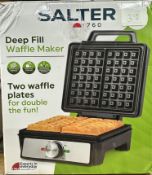 Salter Deep Fill Waffle Maker. Est £40 - Grade U