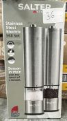 Salter Electronic Mill Set. Est £20 - Grade U