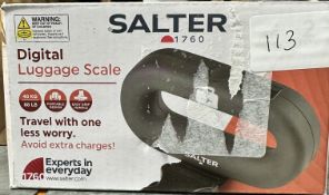 Salter Digital Luggage Scale. Est £20 - Grade U