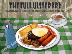 The Ulster Fry Breakfast Large Metal Wall Art