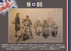 Mods Quadrophenia Vespa's & Lambretta's The Swinging Sixties Large Metal Wall Art
