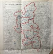Antique 139 Years-Old Scarce Map Buckinghamshire 1885 Boundary Changes.