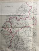Antique 139 Years-Old Scarce Map Lake District Cumbria 1885 Boundary Changes.