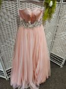 Prom Dress In Blush With Lace Up Back