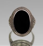 Vintage Onyx Silver Ring