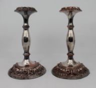 Pair of Antique Sheffield Plate Candlesticks