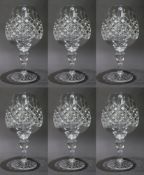 Set of 6 Tudor Crystal 