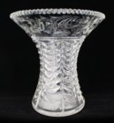 Fine Vintage Cut Glass Splayed Vase