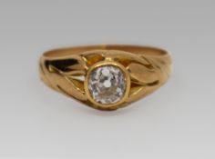 Antique Diamond Rose Gold Ring