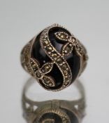 Vintage Decorative Silver Marcasite Ring