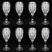 Set of 8 Tudor Crystal 