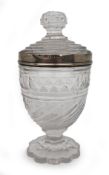 Regency Rock Crystal Silver Mounted Jar & Cover By Matthew Boulton