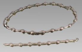 Vintage Silver Necklace & Bracelet Set