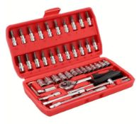 46 Pcs Socket Wrench Set 1/4