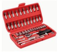 46 Pcs Socket Wrench Set 1/4