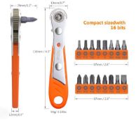 17 Pcs Mini Ratchet Screwdriver With 1/4” Drive L 1a