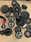 Large Qty of Electric Scooters Parts To Include Wheels