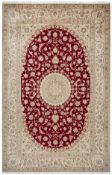 Persian Nain Rug Pure Silk and Wool 310x212cm