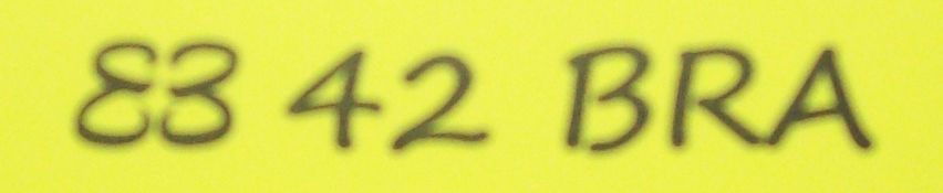 Cheeky, Suggestive Cherished Registration E342 BRA, Sexy, Mildly Naughty. Think Shapely Lady 42