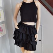 Job Lot- Mixed Sizes Ladies New Tags Black Frayed Skirt- Topshop