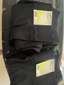 Bundle of 10, Ultimate Crop Leggings, Ankle Ventilation. Black. UK S 8-10