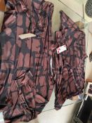 2 Ladies Italian Top, Brown/Black Print . New