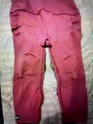 Adidas Logo Printed Stretch Leggings, Burgundy Red. Size 3X. 28-30