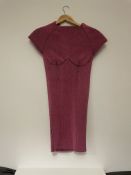 Isa Boulder Shield Cut Out Back Mini Sweater Dress