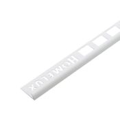 500 - 6mm PVC Round Edge Tile Trim White 1.83m (HTTSWH6)