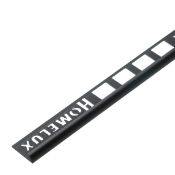 500 - 9mm PVC Round Edge Tile Trim Black 1.83m (HTTDBK6)
