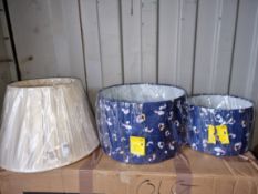 3 x Brand New John Lewis Lamp Shades Sold For £70.00 No VAT On Hammer