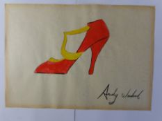 Andy Warhol Mixed Media On Paper Signed, Sealed