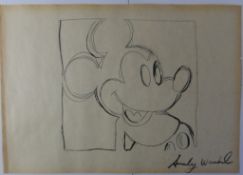 Andy Warhol Mixed Media On Paper Signed, Sealed