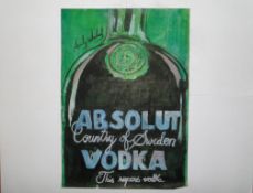 Andy Warhol Mixed Media On Paper Signed, Sealed