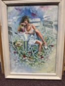 Cypress, So Greek, Oil Painting On Canvas. Signed. 2015