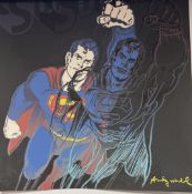 Andy Warhol Superman Print, Lithograph Poster, CMOA Stamp