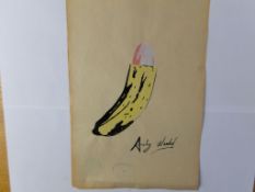 Andy Warhol Mixed Media On Paper Signed, Sealed