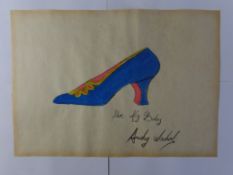 Andy Warhol Mixed Media On Paper Signed, Sealed