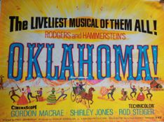 Oklahoma! Original 1955 UK Quad Cinema Poster For Classic Rogers and Hammerstein Musical