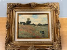 Claude Monet's Painting Print, Wild Poppies Near Argenteuil, Created In 1873.