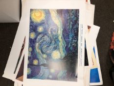 A Bundle of Thirty (30) Vintage Art Posters and Vintage Art Prints - Van Gogh, Picasso, Klimt, Mu...