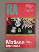 Two Matisse Vintage Exhibition Posters 'Matisse In The Studio' 2017 and Print 