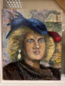 Clifford H Fisher Oil Painting Signed, 1986, Label of Authenticity